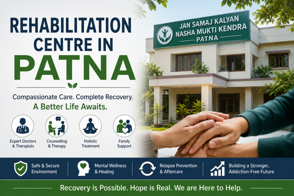 Rehabilitation centre in Patna providing addiction treatment, counselling, therapy, and recovery support in a safe and caring environment.