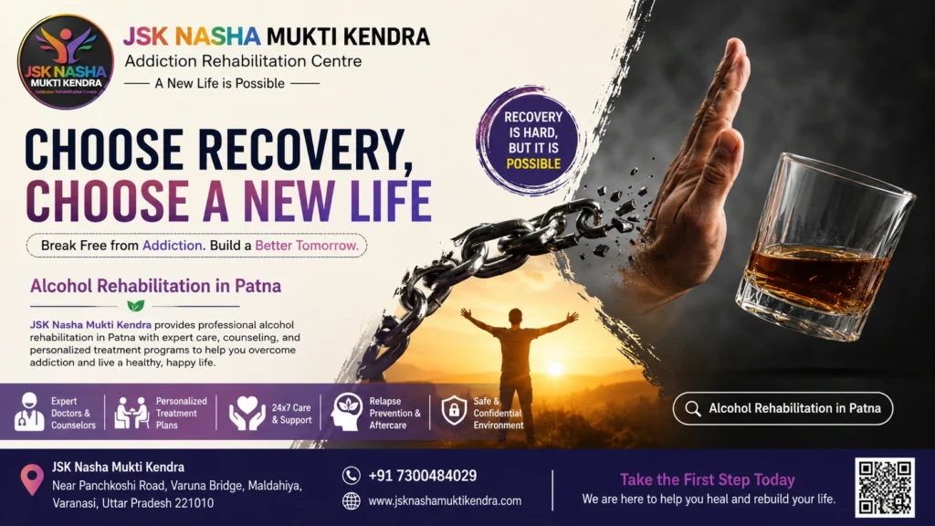 Alcohol rehabilitation in Patna treatment centre