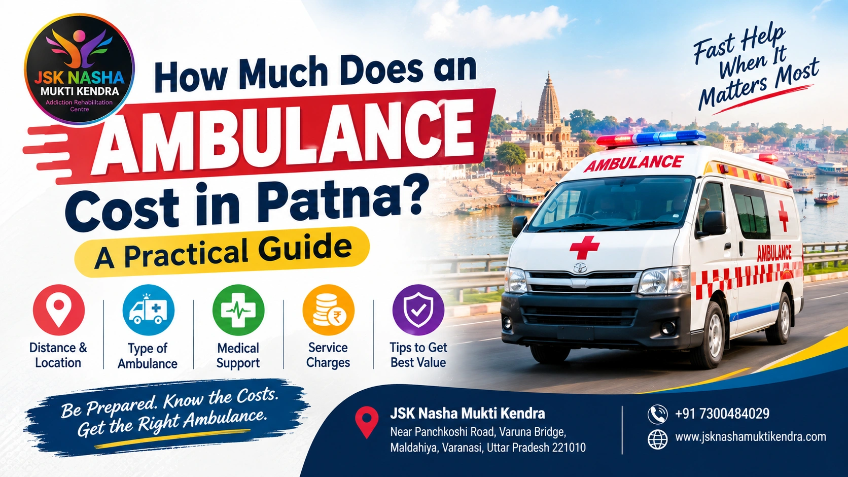 Ambulance cost in Patna and emergency ambulance service
